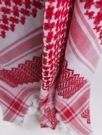 Image 5 of Red Cotton Palestinian Keffiyeh 