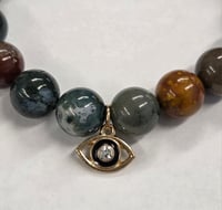 Image 1 of Earthbound Guardian: Jasper & Evil Eye Bracelet