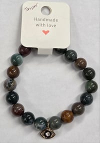 Image 2 of Earthbound Guardian: Jasper & Evil Eye Bracelet