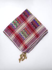 Image 4 of Mauve Multicoloured Keffiyeh (Made in Jordan)