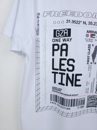 Image 2 of White Gaza Pass (Right to Return T-shirt)