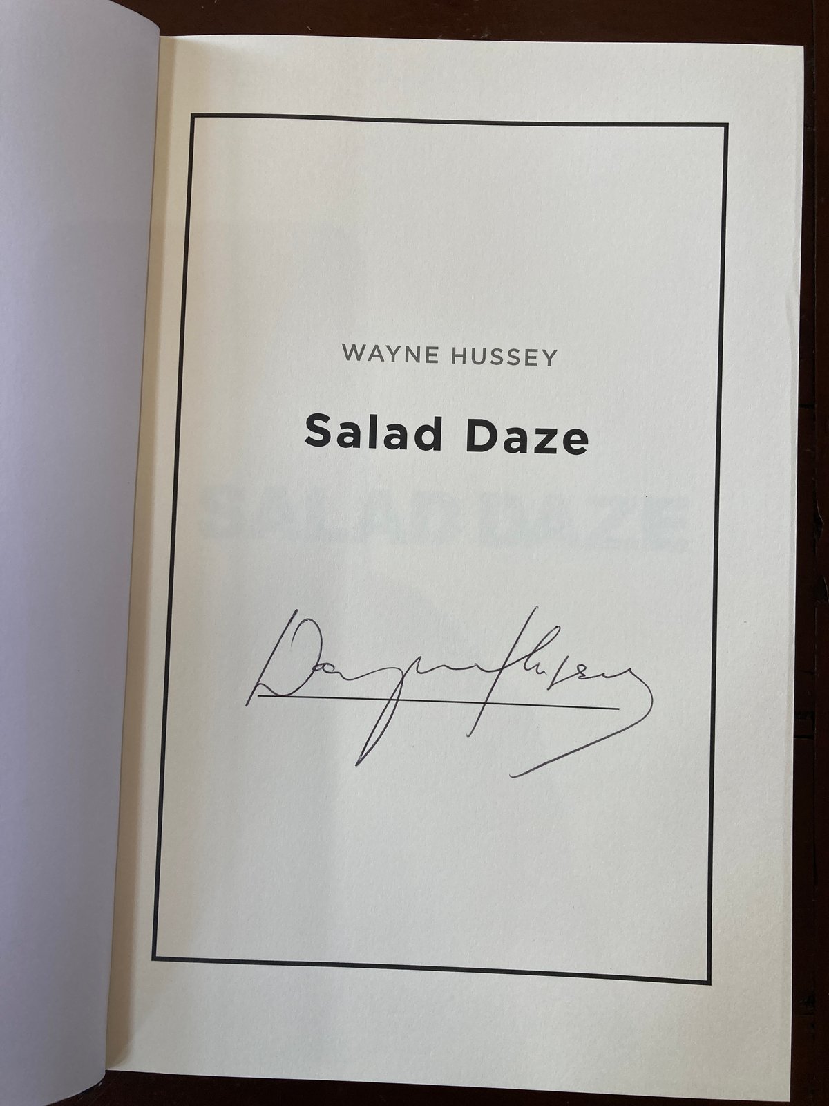 Image of Salad Daze Hardback, Signed by Wayne