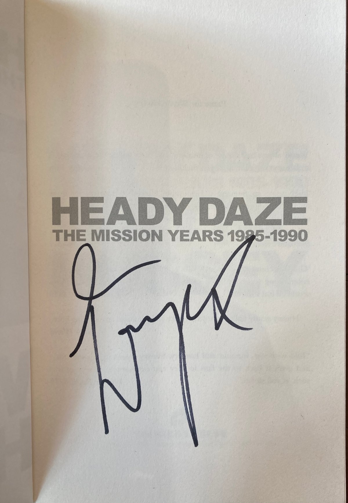 Image of Heady Daze Book Signed by Wayne