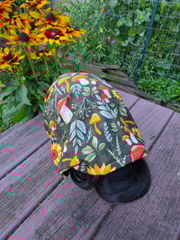 Image 3 of Sunflower & Mushrooms Crown Cover- Cotton