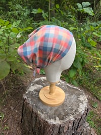 Image 2 of Organic Cotton Flannel Crown Cover- Soft Plaid