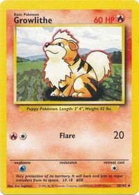 Growlithe - Base Set - Lightly Played