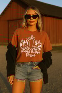 Grateful Thankful Blessed (Three Pumpkins) 