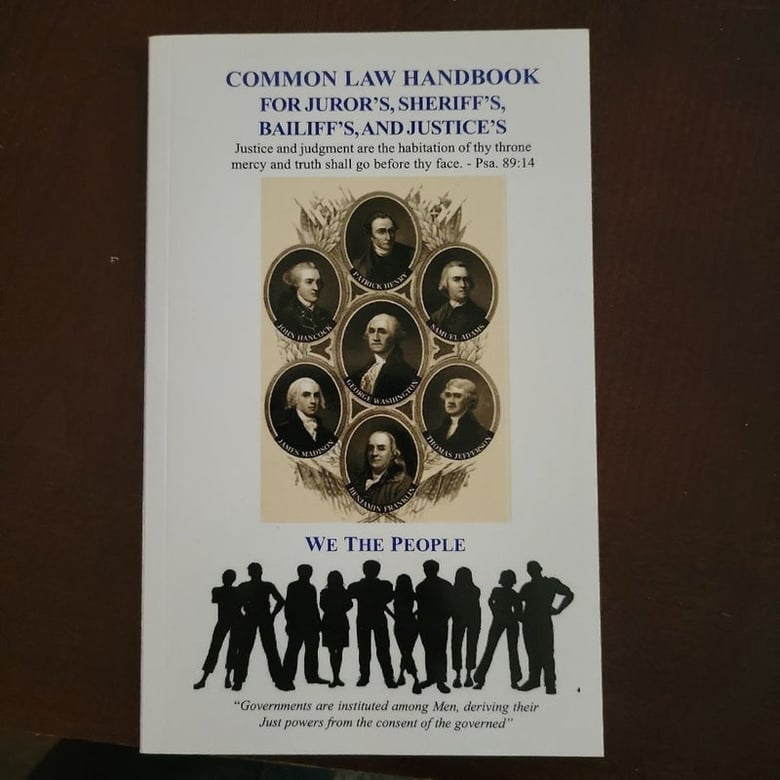 Image of COMMON LAW HANDBOOK FOR JURORS, SHERIIFFS, BAILIFFS, AND JUSTICES