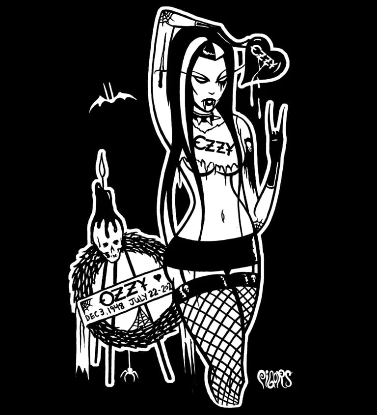 Image of Lg OZZY memorial  - Womans babydoll shirt-last one 