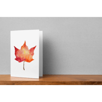 Image 6 of Maple Leaf Watercolor Painting Fine Art Print