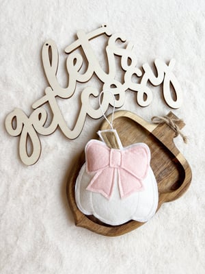 Image of Felt Bow Pumpkin decorations 