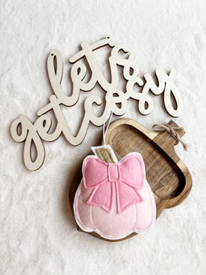 Image of Felt Bow Pumpkin decorations