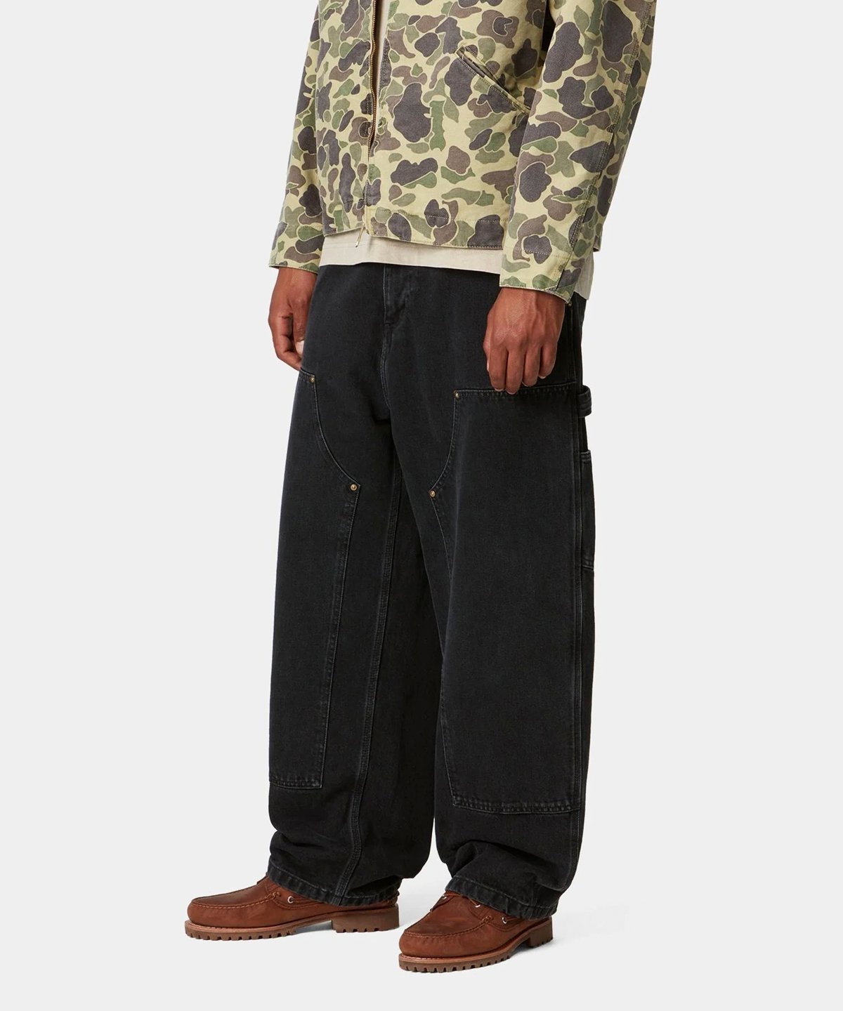 CARHARTT WIP_NASH DOUBLE KNEE PANT (STONE WASH) :::BLACK::: | SILO
