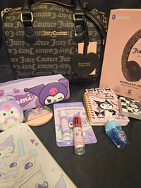 Image 5 of Angelas Custom RESERVED Juicy Couture Fame Satchel Meets Kuromi Bundle /