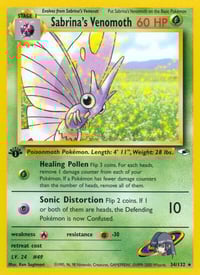 Sabrina's Venomoth - Gym Heroes - 1st Edition - Near Mint