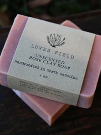 Unscented Rose Clay Calendula Goat Milk Soap Bar