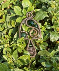 Image 1 of Moss Agate Mushroom Pendant