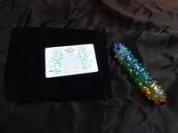 Image 2 of Hand made solid glass massage/acupressure tool-- Rainbow knobblies