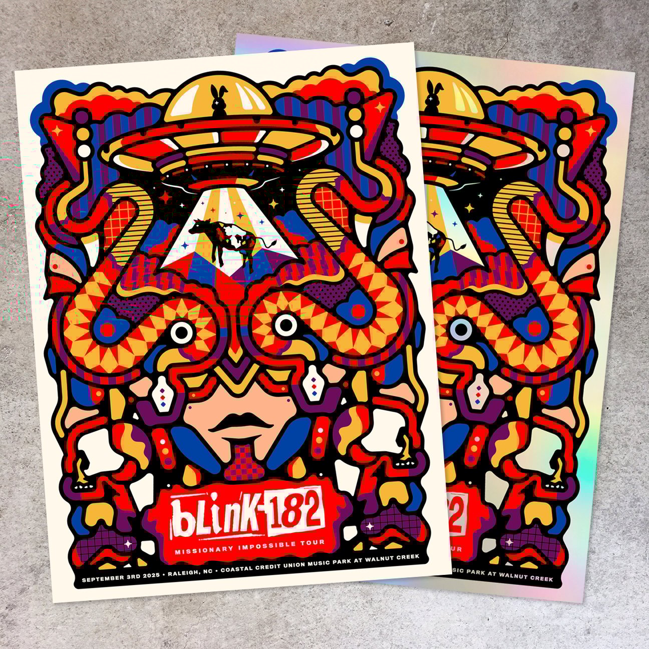F4D Studios — Blink-182 Raleigh Posters