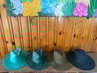 Image 3 of High Quality Blank Suede Tear Drop Fedoras