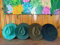 Image 4 of High Quality Blank Suede Tear Drop Fedoras