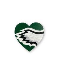 Image 2 of "Bird-tified Champs" Heart Pin 🦅💚🏆 (Limited)