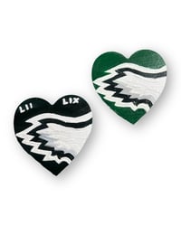 Image 1 of "Bird-tified Champs" Heart Pin 🦅💚🏆 (Limited)