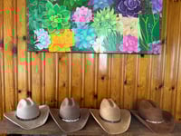 Image 1 of High Quality Blank Suede Narrow Frame Cowboy Hats 