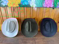 Image 3 of High Quality Blank Suede Narrow Frame Cowboy Hats 