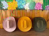 Image 1 of High Quality Blank Suede Coffin Cowboy Hats 