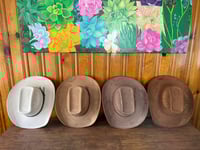 Image 2 of High Quality Blank Suede Coffin Cowboy Hats 