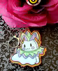 Jolly the Jester Ghost Keychain