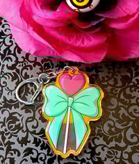 Bow-wrapped Heart Lollipop Keychain