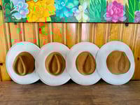 Image 4 of Two Tone Blank Vegan Suede Flat Brim Hats 