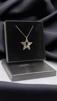 Image 2 of 'Flash' Lightning Bolt and Star Pendant Necklace (925 Silver)