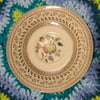 Vntg Johnson Bros Fruit Sampler Tea Cup Candle w/ Saucer