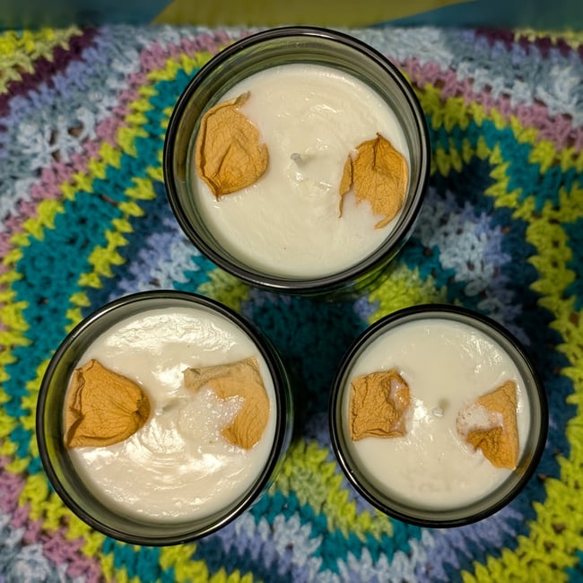 Witchy Sage Vintage Indiana Glass Goblet Candle