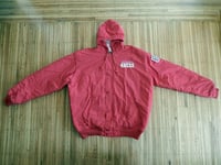 Image 1 of Starter x San Francisco 49ers Red Hooded Parka Jacket sz L