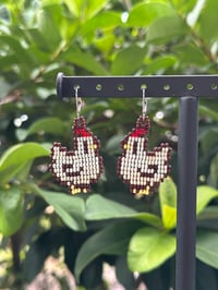 Image 1 of Stardew Valley Chicken Beaded Earrings