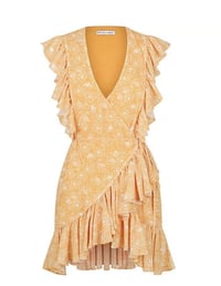 Image 2 of Shona Joy Siena Ruffle Wrap Mini Dress AU 14 US 10