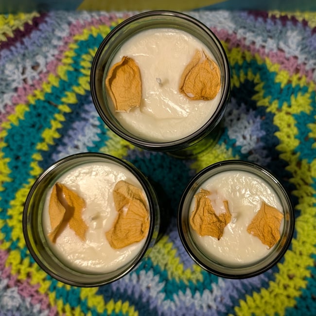 Citrus Pine Vintage Indiana Glass Goblet Candles