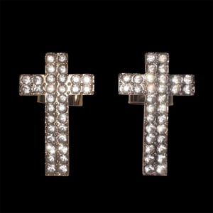 Image of rhinestone cross ring