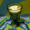 Cardamom Cedar Blossom Vintage Indiana Glass Goblet Candle