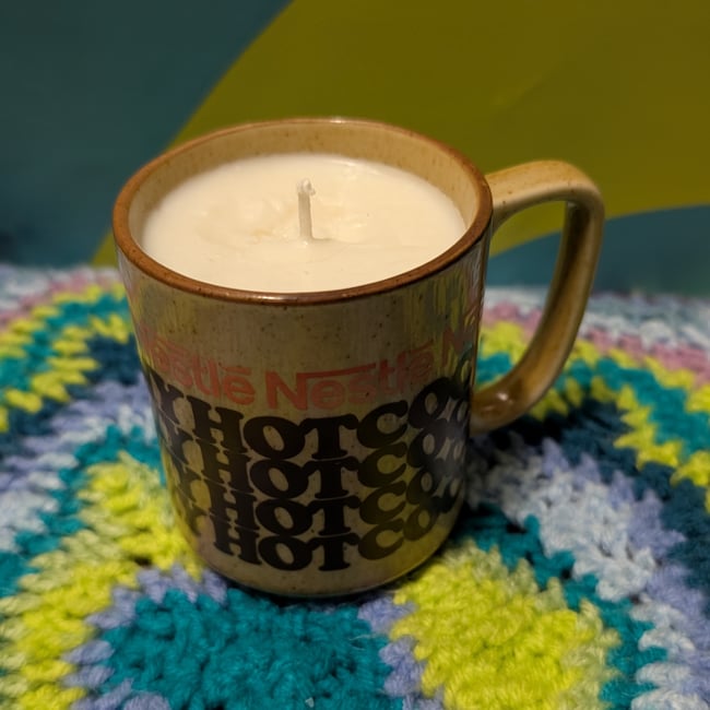 Hot Cocoa Vintage Nestle Coffee Mug Candle