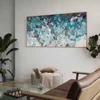Image 4 of 'Shimmers of the deep II' - 185x95cm, FRAMED