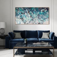 Image 6 of 'Shimmers of the deep II' - 185x95cm, FRAMED