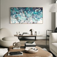 Image 8 of 'Shimmers of the deep II' - 185x95cm, FRAMED