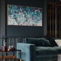Image 9 of 'Shimmers of the deep II' - 185x95cm, FRAMED
