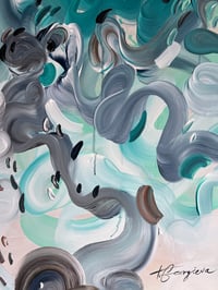 Image 2 of 'Shimmers of the deep II' - 185x95cm, FRAMED