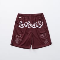 Image 1 of 'Snook' Mesh Shorts [BURGUNDY]